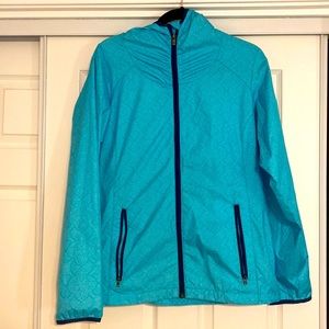 Columbia Lightweight Rain Coat Blue Size Medium